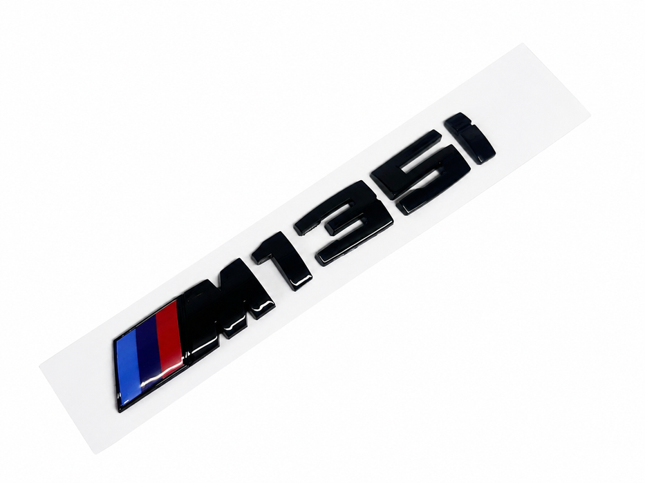 BMW M135i Rear Boot Badge Emblem Gloss Black