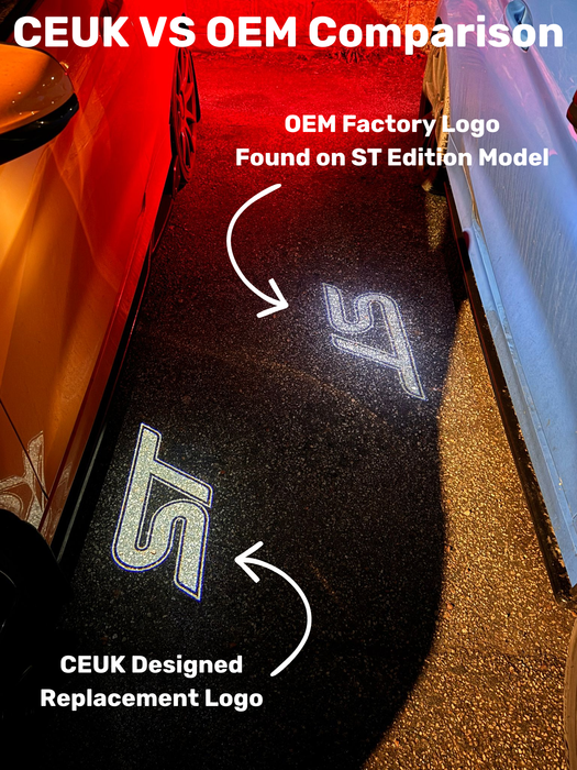Ford Fiesta MK7 / MK7.5 - ST Logo Projector Puddle Light Replacement Units (Multiple Colours) 2013-2017
